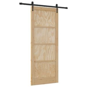 vidaXL Skyved&oslash;r ORKDAL 86 x 211 cm Heltre furu Naturlig