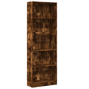 vidaXL Bokhylle r&oslash;kt eik 60x24x176 cm konstruert tre