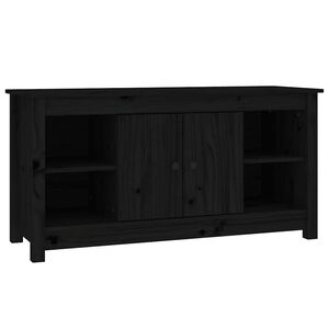 vidaXL TV-benk svart 103x36,5x52 cm heltre furu