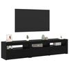 vidaXL TV-skap 2 pcs Svart Eik 180 x 35 x 40 cm Konstruert tre
