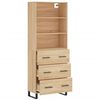 vidaXL Highboard sonoma eik 69,5x34x180 cm konstruert tre