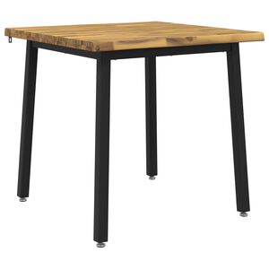 vidaXL 60 x 55 x 75 cm Solid akasietre Hvit og svart Rektangul&aelig;r