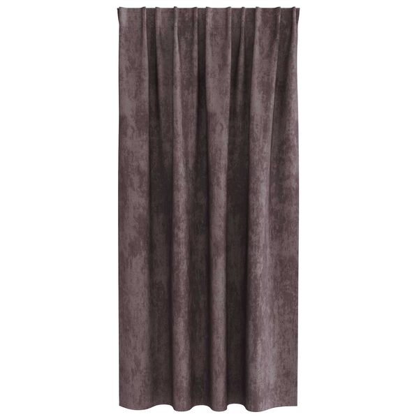 vidaXL Fl&oslash;yel Gardiner med gardiner 2 pcs Brun 175 x 140 cm Fl&oslash;yel