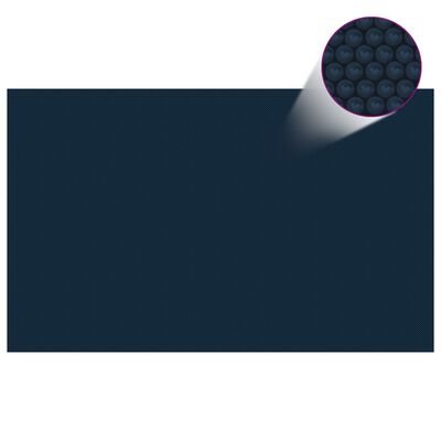 vidaXL Flytende solarduk til basseng PE 260x160 cm svart og blå