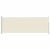 vidaXL Uttrekkbar sidemarkise 160 x 500 cm kremhvit