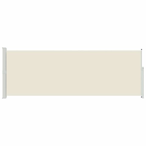 vidaXL Uttrekkbar sidemarkise 160 x 500 cm kremhvit