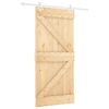 vidaXL Skyved&oslash;r 100 x 210 cm Heltre furu Naturlig og Hvit