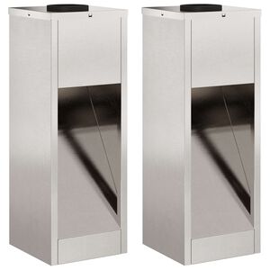 vidaXL Solcelle LED Stibelys 2 pcs Rustfritt Stål Rustfritt Stål