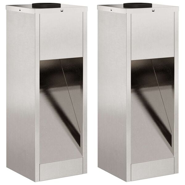 vidaXL Solcelle LED Stibelys 2 pcs Rustfritt Stål Rustfritt Stål