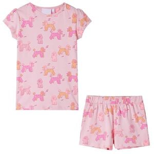 Pyjamas med korte ermer lyserosa 92