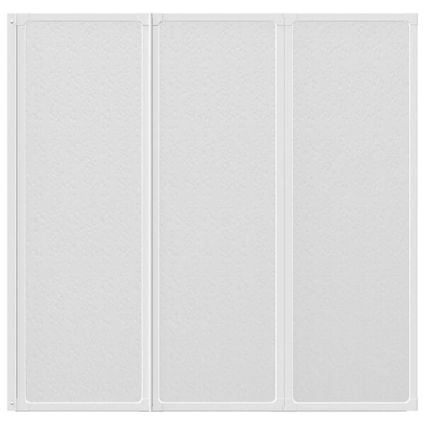 Badekaravskjerming 141 x 132 cm 3 Sammenleggbare Paneler