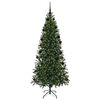 vidaXL Kunstig juletre med 300 LED med stativ gr&oslash;nn 210 cm PE og PVC
