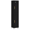 vidaXL Highboard svart 34,5x34x180 cm konstruert tre