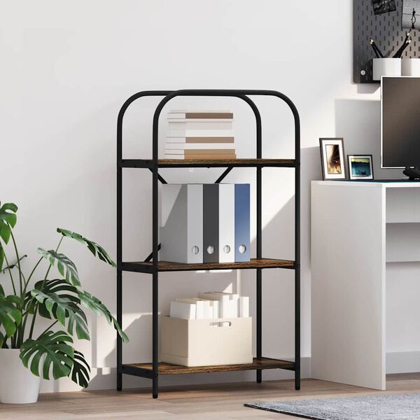 vidaXL Bokhylle R&oslash;kt eik 60 x 30 x 109 cm Konstruert tre