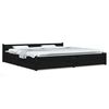 vidaXL Sengeramme med skuffer svart 180x200 cm Super King