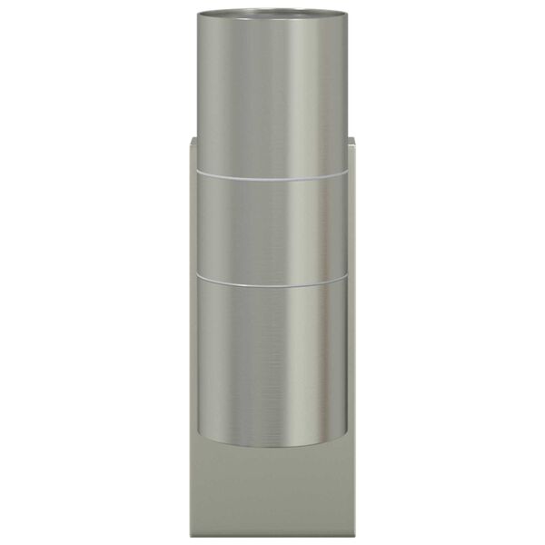 vidaXL Utevegglampe sølv 7 x 10 x 22 cm Rustfritt stål