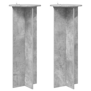 vidaXL Planteholder 2 stk. Betonggr&aring; &Oslash;40 x 100 cm Konstruert tre