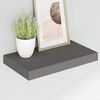 vidaXL Flytende vegghylle h&oslash;yglans gr&aring; 40x23x3,8 cm MDF