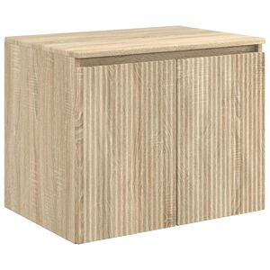 vidaXL Vegghengt Badskap Sonoma eik 62,5 x 44,5 x 50 cm Konstruert tre