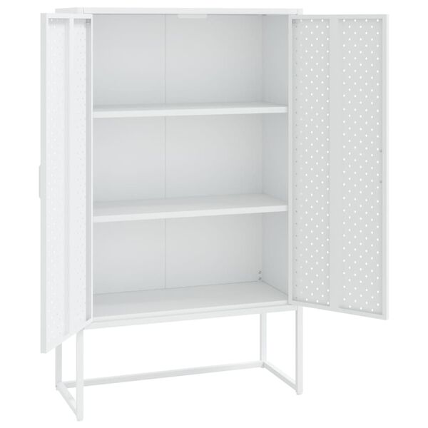 vidaXL Highboard hvit 80x35x135 cm stål