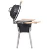 Kamado Kullgrill med røyker keramisk 33 cm