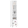 vidaXL Highboard h&oslash;yglans hvit 34,5x34x180 cm konstruert tre
