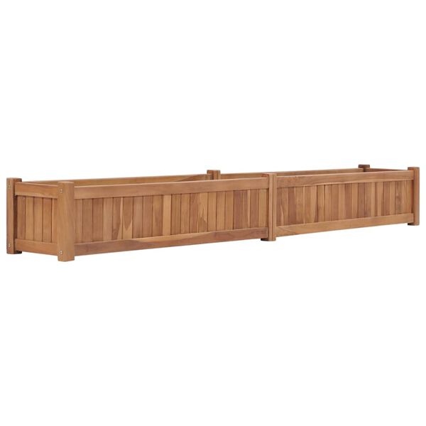 vidaXL H&oslash;ybed 200x30x25 cm heltre teak