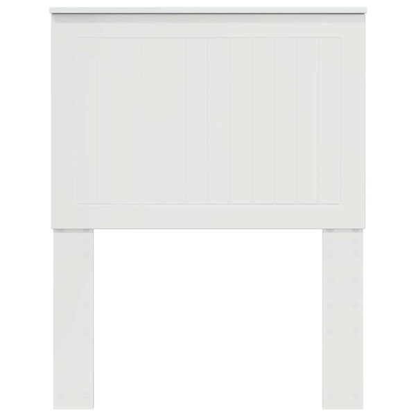 vidaXL Hodegavl med hodegjerde Glanset Hvit 75 cm Konstruert tre