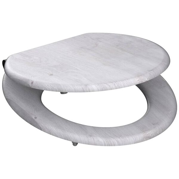 SCH&Uuml;TTE Toalettsete med myk lukkefunksjon LIGHT WOOD MDF