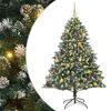 vidaXL Kunstig juletre med 300 LED gr&oslash;nn 180 cm PVC og plast og st&aring;l