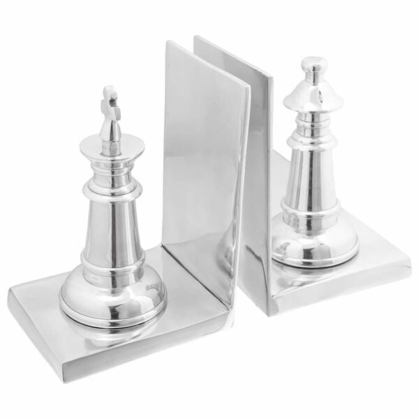 vidaXL Bokst&oslash;tter 2 pcs s&oslash;lv 11 x 12 x 19,5 cm Aluminium