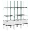 vidaXL Plantekasse med espalier hvit 120x40x142,5 cm PP
