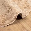 vidaXL Flossteppe med lang luv NAVARRA beige 160x160 cm polyester