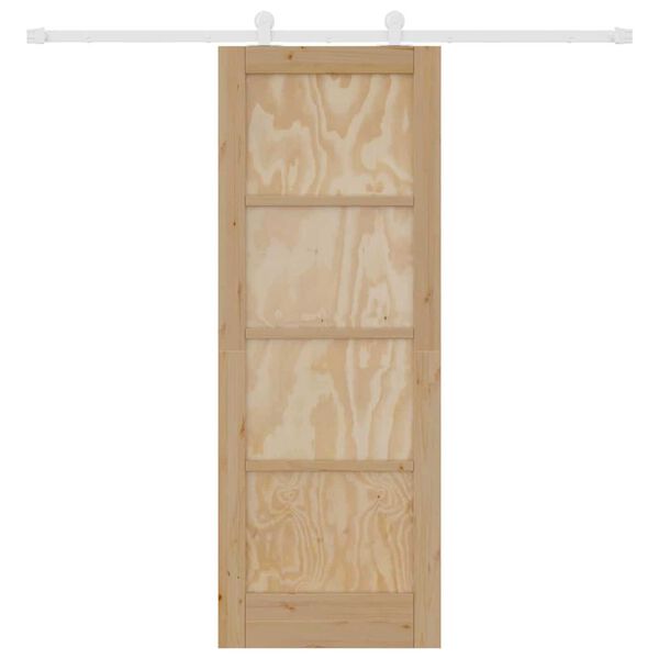 vidaXL Skyved&oslash;r ORKDAL Brun 73,5 x 198,5 cm Massiv furu