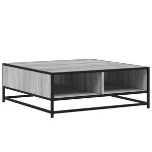 vidaXL Salongbord gr&aring; sonoma 80x80x30 cm konstruert tre og metall