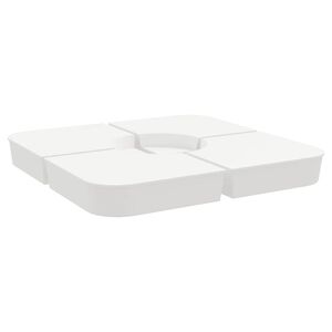 vidaXL Parasollbasesett 4 stk for parasoller med kryssfot 100 kg PP