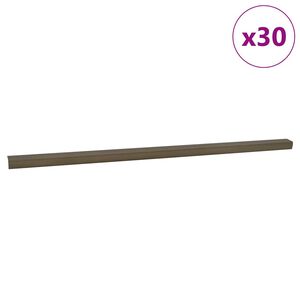 vidaXL Trappeneser 30 pcs Brun 67 x 3 x 2 cm Aluminium