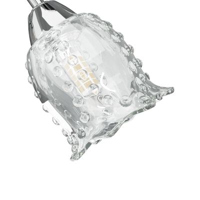 vidaXL Taklampe med blomsterskjermer i glass for 4 G9 LED-lys