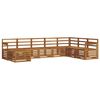 vidaXL Utend&oslash;rs sofa-sett 8 pcs Naturlig Solid akasietre
