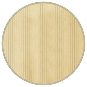 vidaXL Teppe rund lys naturell 60 cm bambus