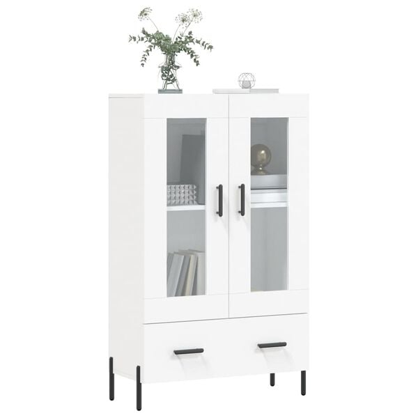 vidaXL Highboard hvit 69,5x31x115 cm konstruert tre