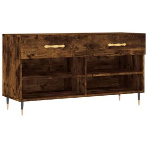 vidaXL Skobenk r&oslash;kt eik 102x35x55 cm konstruert tre
