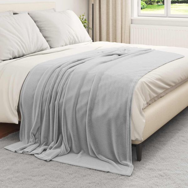 vidaXL Kastepledd 6 pcs Gr&aring; 150 x 200 cm Fleece