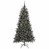 vidaXL Kunstig juletre med 300 LED gr&oslash;nn 210 cm PVC og plast og st&aring;l
