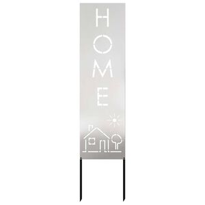 vidaXL Hageprivat skjerm Fretwork s&oslash;lv 32 x 140 cm Rustfritt st&aring;l