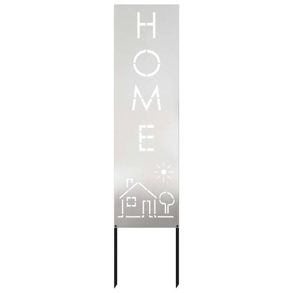 vidaXL Hageprivat skjerm Fretwork sølv 32 x 140 cm Rustfritt stål