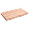 vidaXL Bordplate lysebrun 80x50x(2-6)cm behandlet heltre naturlig kant