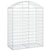 vidaXL Gabionkurv buet 100x50x120/140 cm galvanisert jern
