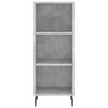 vidaXL Highboard betonggr&aring; 34,5x32,5x180 cm konstruert tre