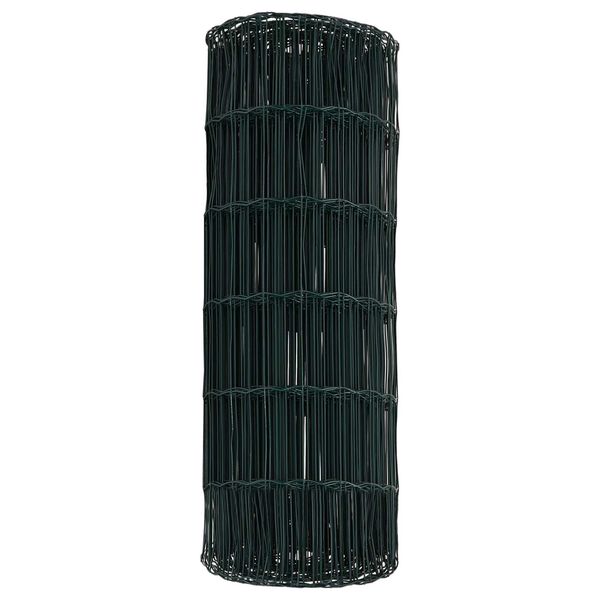 vidaXL Euro gjerde grønn 0.8 x 25 m PVC-belagt jern